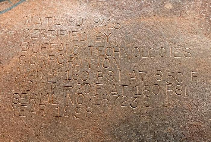 Used Dryer, Drum, Double, 42" x 120", Chrome, Buffalo Technologies, 160 PSI #D745511