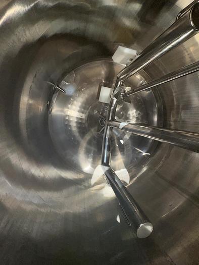 Used Tank, 300 Gallon, 316L Stainless Steel, Jacketed, Scrape Agitated, Feldmeier #S745371