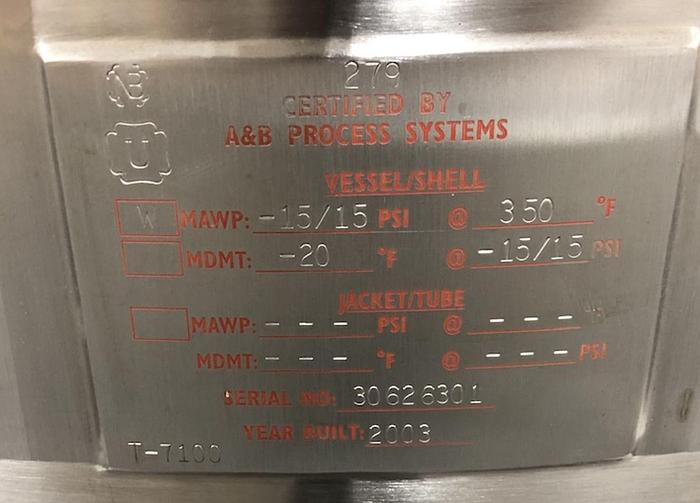 Used CIP Skid, 2-Tank, 230-Gallon, 316L Stainless Steel, A&B Process Systems - #4750220