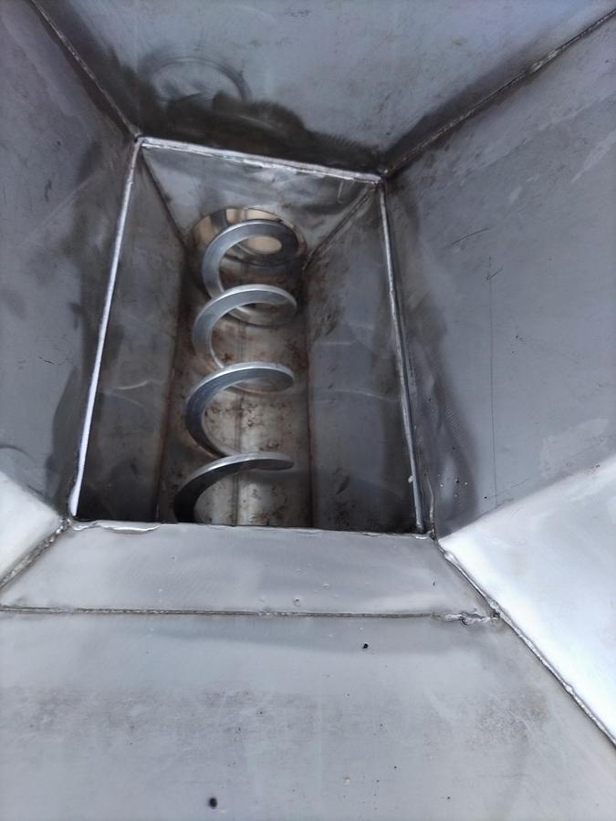 Used Conveyor, Screw, 3" Dia x 7.5' Long, Stainless, Inclined, Ribbon Flight, #5991500