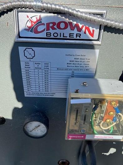 Used Boiler, 23.8 HP, Crown, Mdl 24-06, Steam, BK Series, #5880223