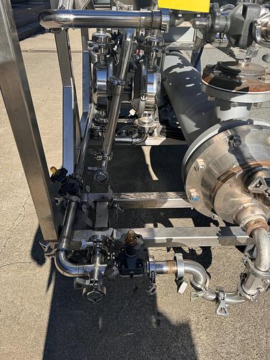 Used CIP, 1-Tank, 100 Gallon, Heat Exchanger, Chromalox Heater, Pumps, #5991176