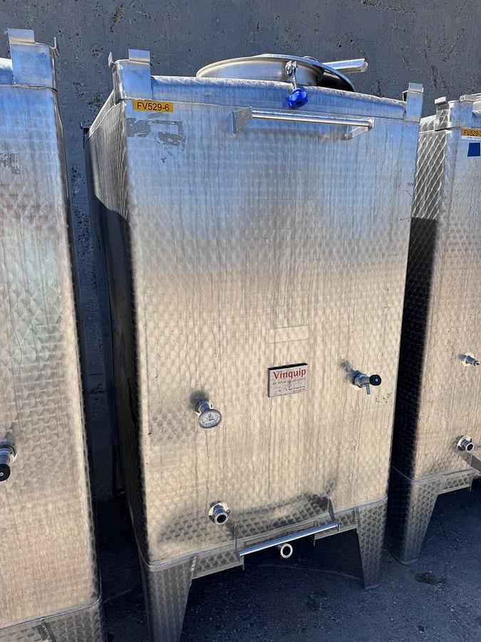 Used Tank, 529 Gallon, Stainless Steel Tote Tank, 48" x 48" Qty. - 4, #5991808