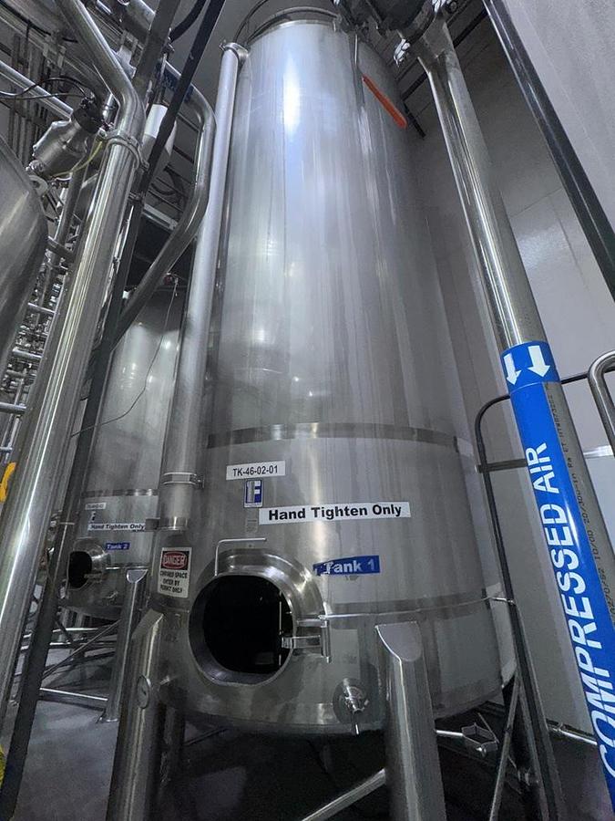 Used Tank, 9,000 Gallon, Feldmeier, Agitated, Stainless Steel, Cone Bottom, Qty 3, #5991617