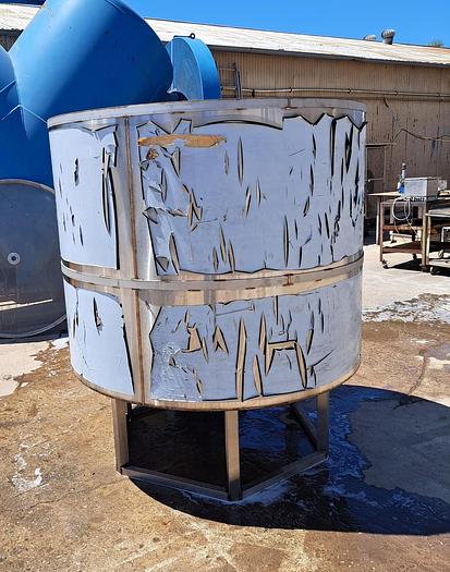 Used Tank, 580 Gallon, 304 Stainless Steel, Straight Side, Flat Bottom #S745257