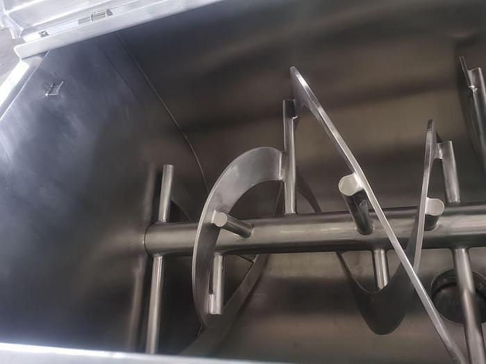 Used New 25 Cubic Foot Stainless Steel Ribbon Mixer, 7 HP