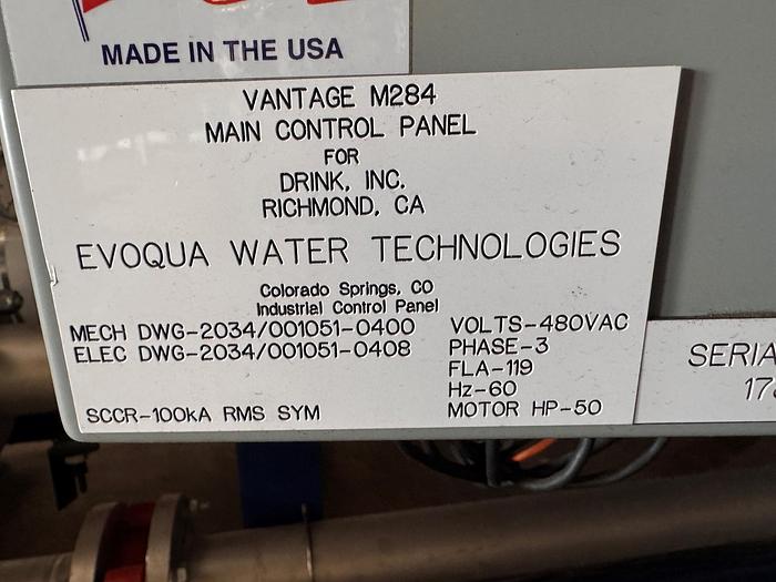 Unused Filter, Reverse Osmosis, RO/DI, Evoqua, Stainless Steel, High-Purity, #5991264