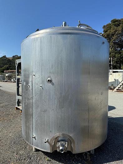 Used Tank, 2,000 Gallon, Stainless Steel, Jacketed, Agitated, APV Crepaco , #5532787
