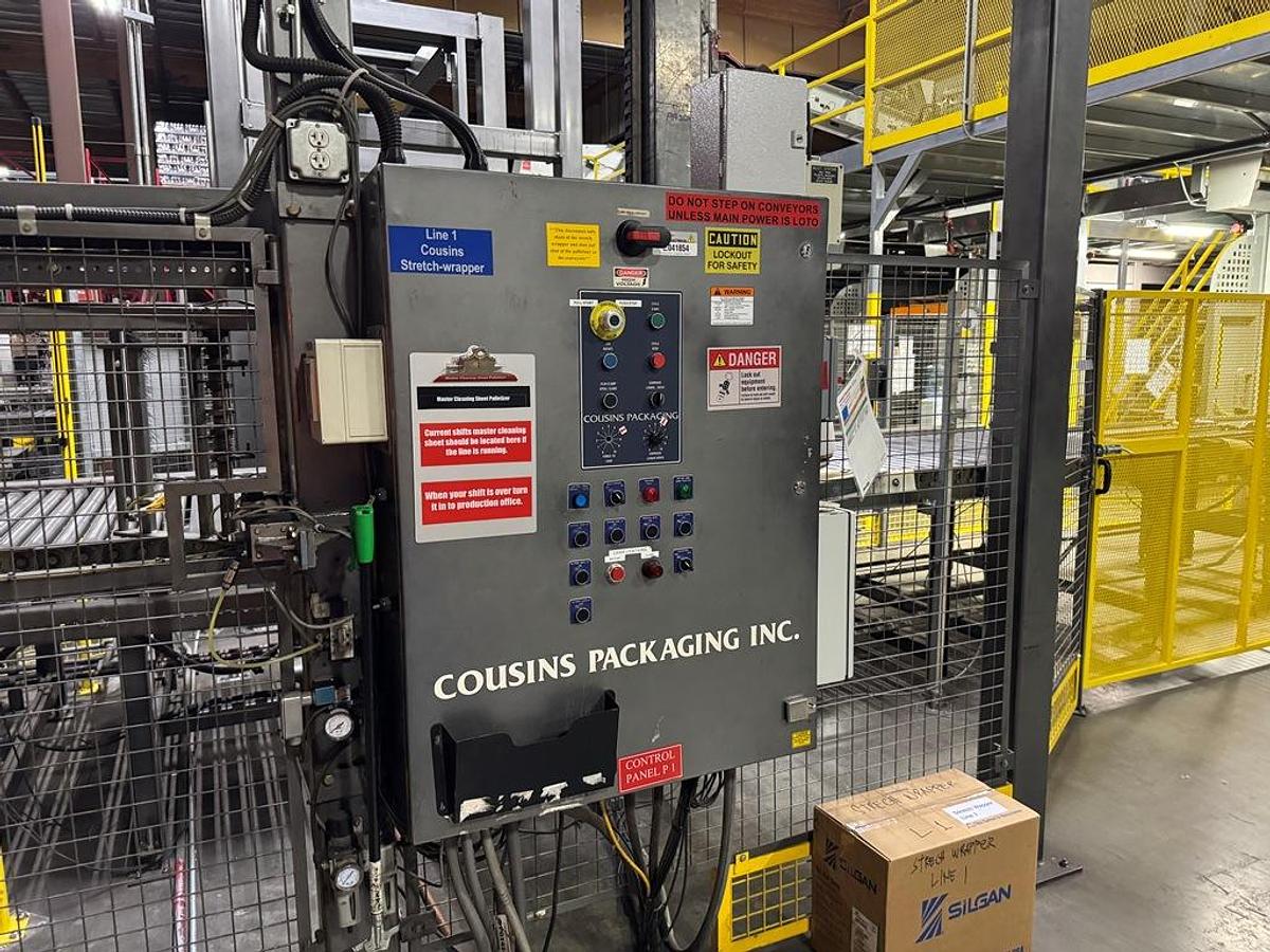 Used Bottling Line, 600–800 BPM, PET, US Bottlers Filler, Sidel Labeler, Kisters Shrink Wrapper, #5991608