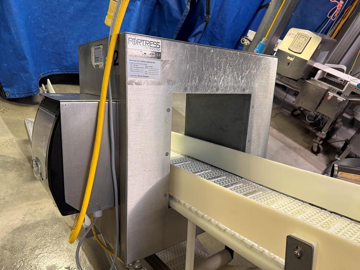 Used Detector, Metal, 15" x 13.5", Fortress, Stealth, Stainless Steel, Belt Conveyor #5991850
