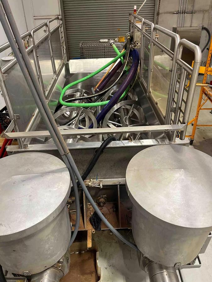 Used Mixer, Ribbon, 1100 Gallon, Dual Shaft, Stainless Steel, Jacketed, Food Mixer, 15 HP, 7500 lb, K6378, #5991750