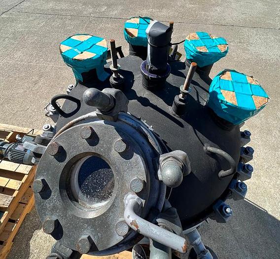 Used Reactor, 100 Gallon, Glass Lined, De Dietrich, 150 PSI, Jacketed, Agitated #S744732