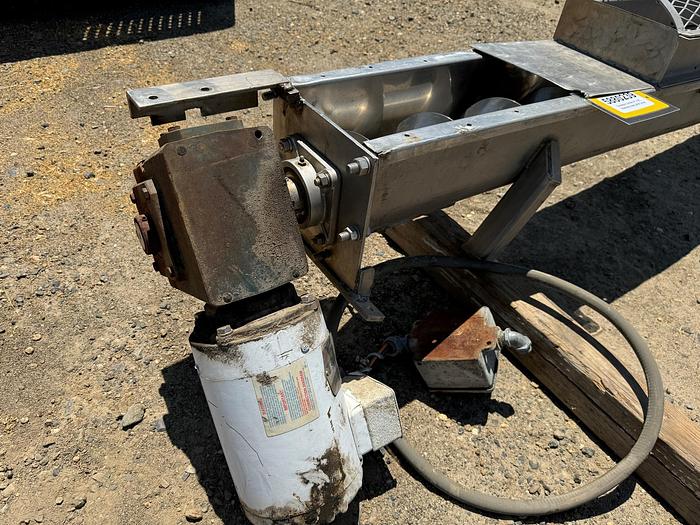 Used Conveyor, Screw, 6" x 10', Stainless Steel, With Drive, #5880239