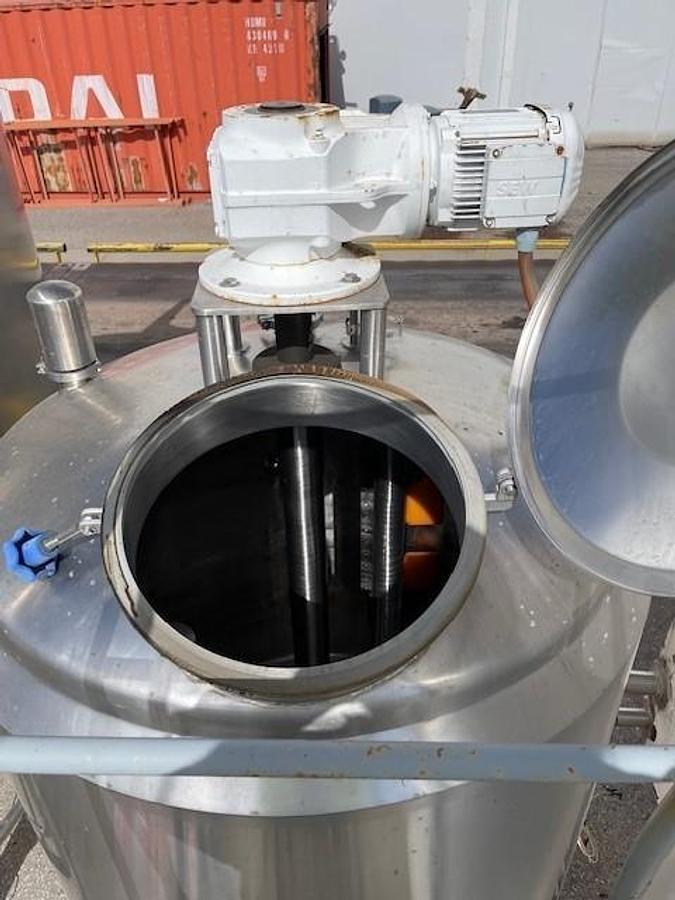 Used Tank, 300 Gallon, Stainless Steel, Melt Tank, Jacketed, Agitated, #5991451