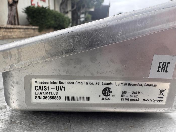 Used Scale, Platform, Minebea Intec, CAIS1-UV1, Stainless Steel, 31-1/2" x 23-1/2", 300 kg (660 lbs) Capacity, #5991284