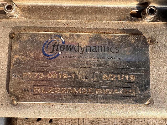 Used Pump, Positive Displacement, 5 HP, FlowDynamic, 2" Inlet and Outlet, Stainless Steel #5991252