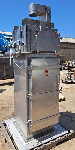 Used Dust Collector, Bin Vent, 40 SF, Stainless Steel, Pulse Jet, #5751584