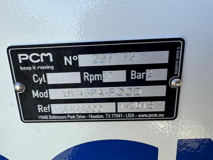 Used Pump, Peristaltic, 5 HP, 2" In/Out, 37 RPM, Stainless Steel, #5991117