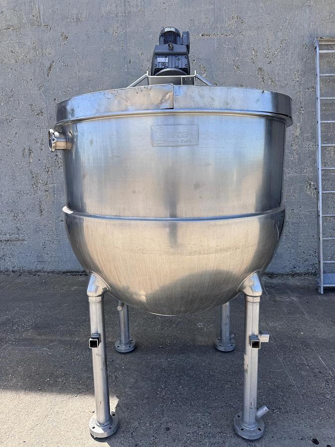 Used Kettle, 400 Gallon, Groen, Jacketed, Scrape Agitated, Stainless Steel, #5991713