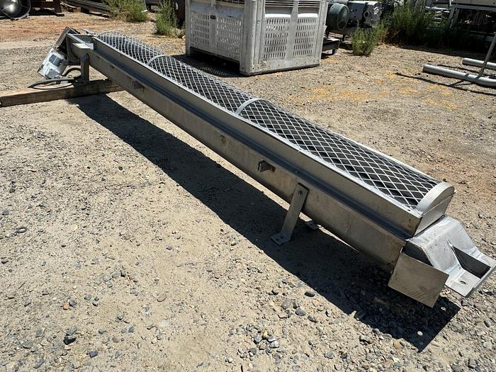 Used Conveyor, Screw, 6" x 10', Stainless Steel, With Drive, #5880239