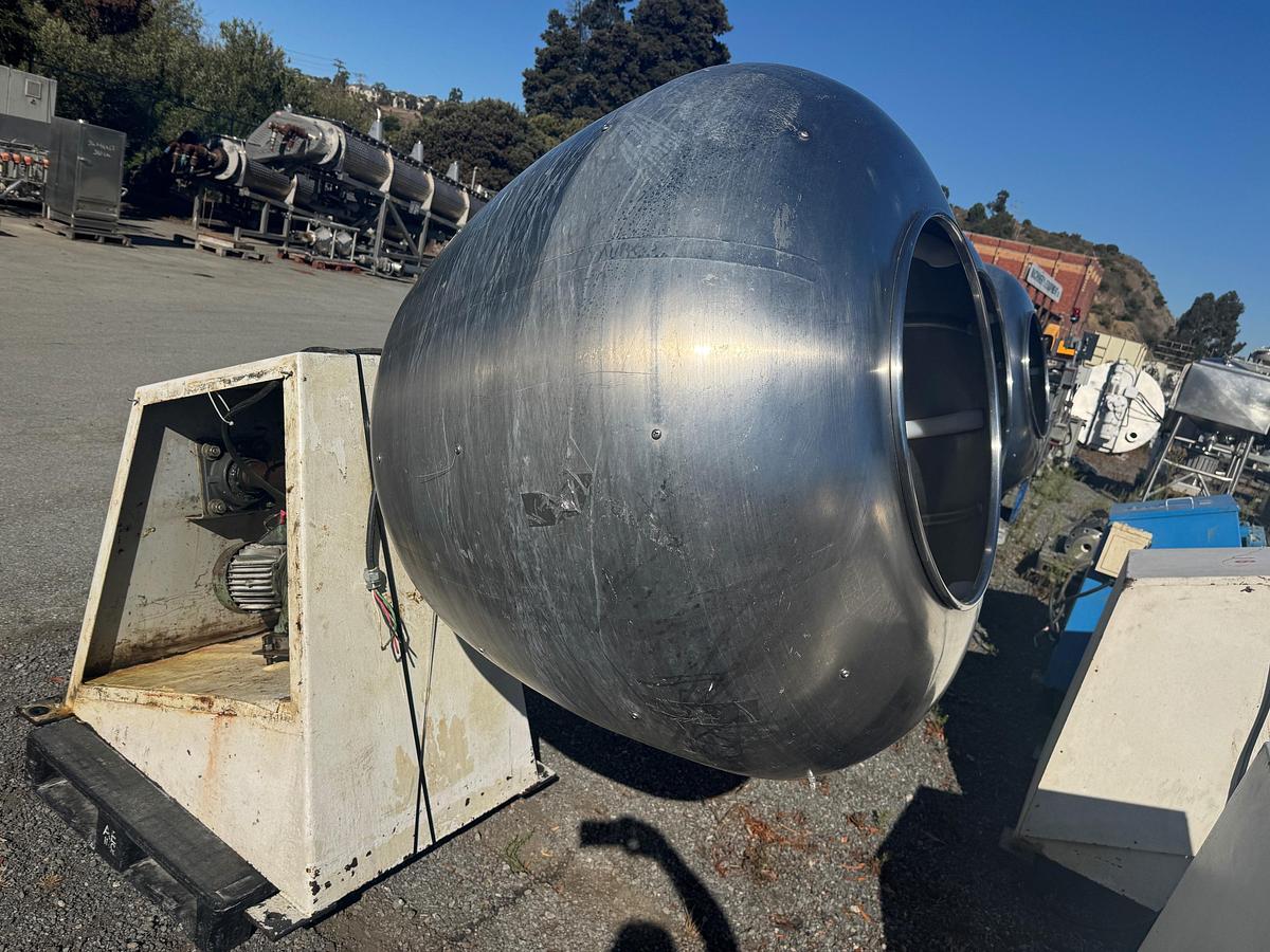 Used Coating Pan, 48" Diameter, Stainless Steel,  Baffles, (4) Available, #5991573