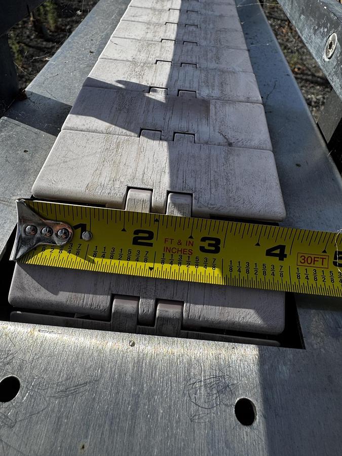 Used Belt Conveyor, 4" x 15', Stainless Steel, Portable, Vari-Speed #S745242