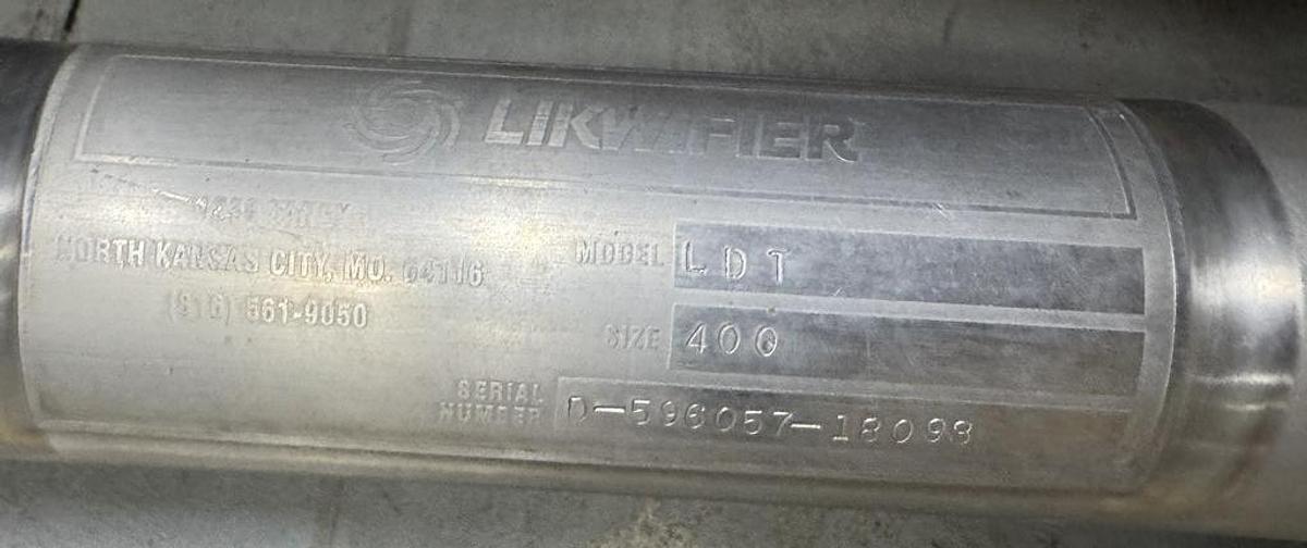 Used Liquifier Tank, 400 Gallon, Breddo, Likwifier, Stainless Steel, 40 HP,  #5991618