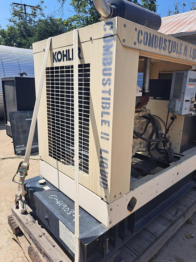 Used Generator, Diesel, 26 kW, Kohler, Self Contained, 240 Volt, #C738157
