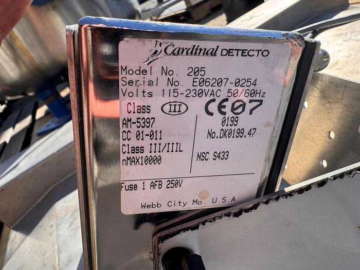 Used Scale, Platform, 30" x 30", 10,000 Pounds, Stainless Steel, Cardinal Detecto, 205, #5991256