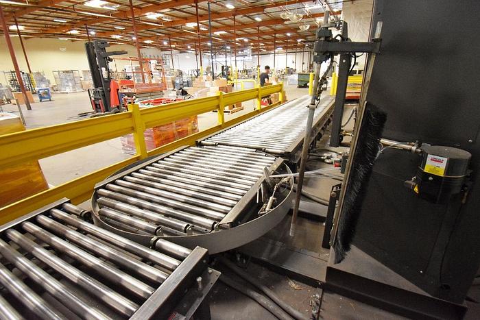 Used Wrapper, Pallet, Wulftec, WCA-SMART, Powered Roller Conveyor, #5991045