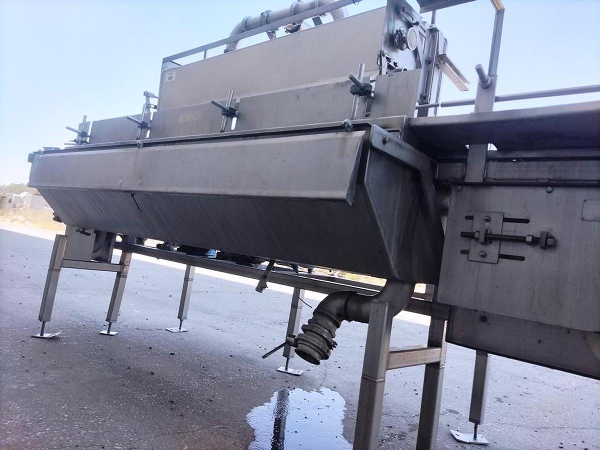 Used Briner, Overflow, Stainless Steel, 12 feet, Volta Belt Conveyor, Waukesha 130 U1 Pump, #5991929