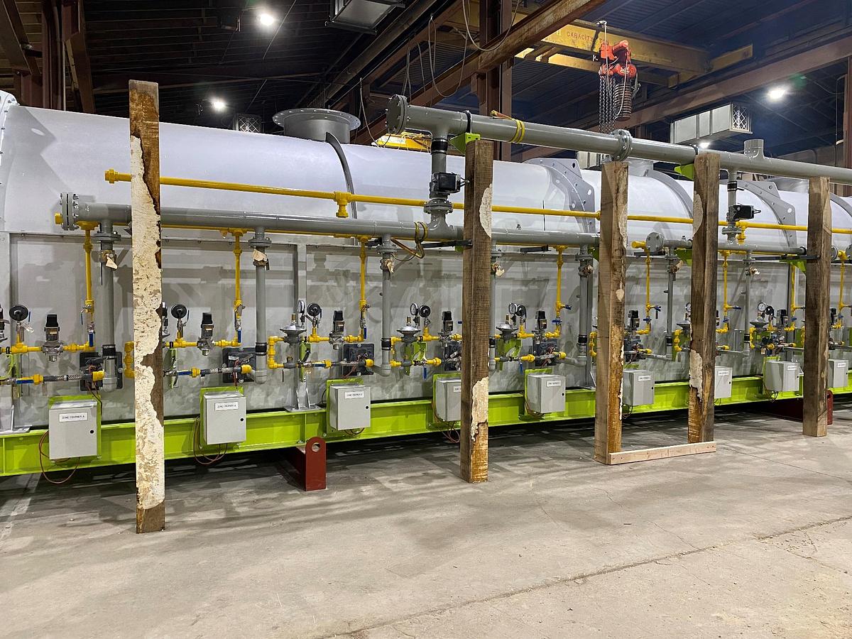 Used Kiln, Rotary, 4.5' Dia. x 50' L, 304L Stainless Steel, FEECO, Indirect Fired, Gas Fired, #5991747