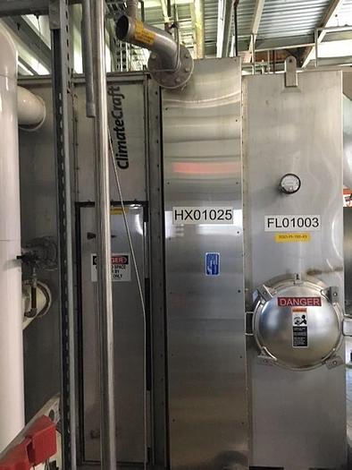 Used Spray dryer 7,000 lbs. Per hour evap. V-bottom dryer three nozzles