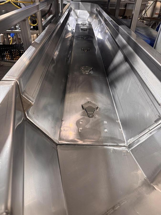 Used Washer, Flume, 20" x 100 linear feet, Stainless Steel, Dunk Reels, Pumps, #5991862