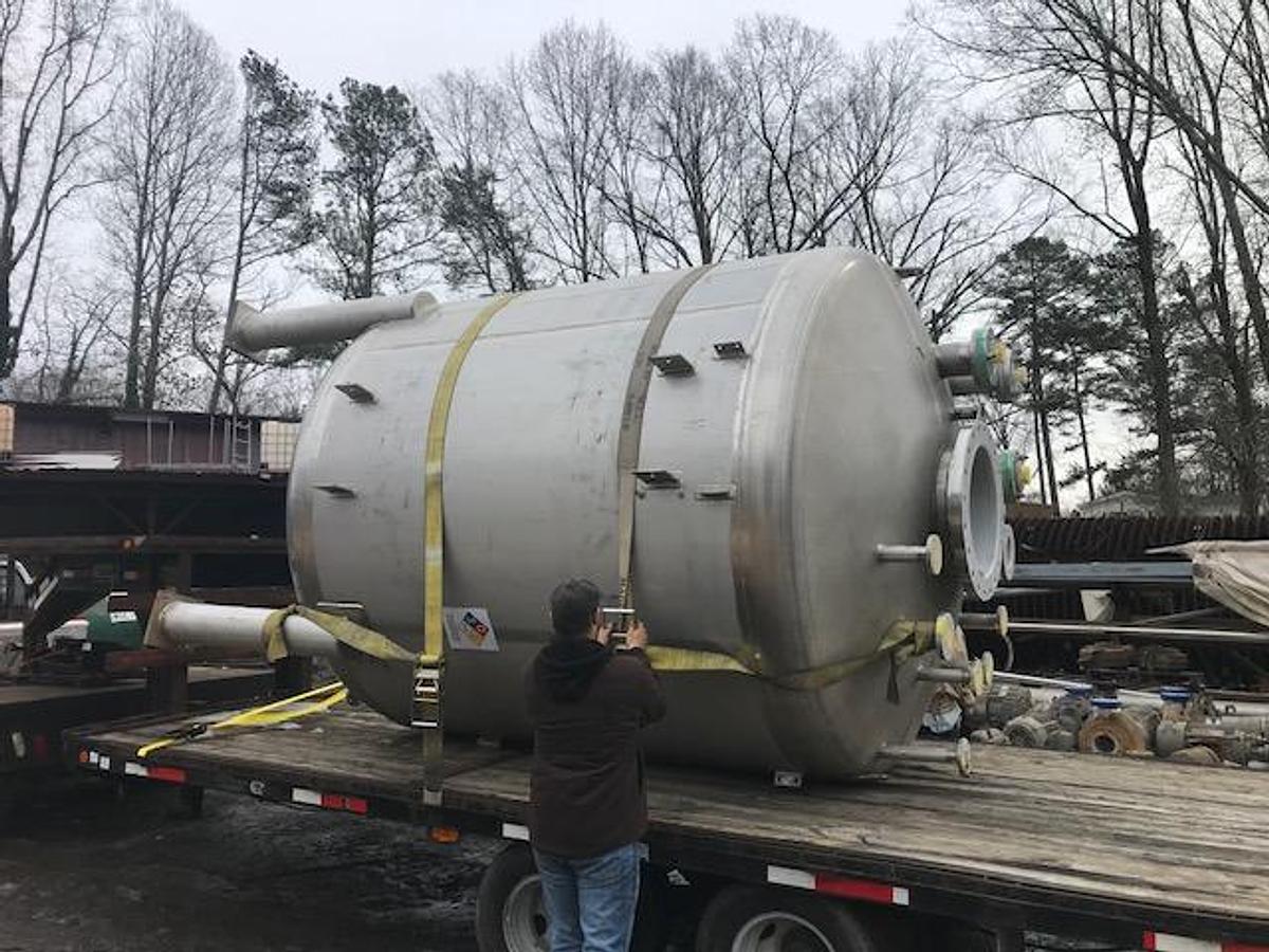 Used Tank, 4,000 Gallon (Approx.), 316 Stainless Steel, Vertical, Dish Top & Bottom, #5991697