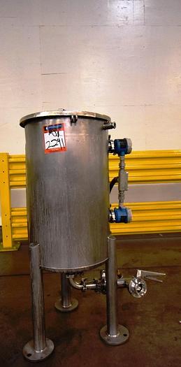 Used Tank, 25 Gallon, Stainless Steel, 16” x 29”, Open Top, #
