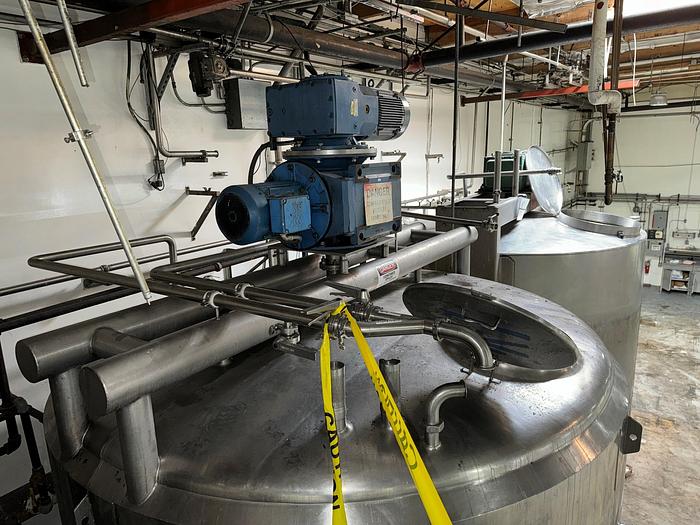 Used Tank, 6,000 Gallon, 316 Stainless, Jacket, Dbl Agitation, #5991016