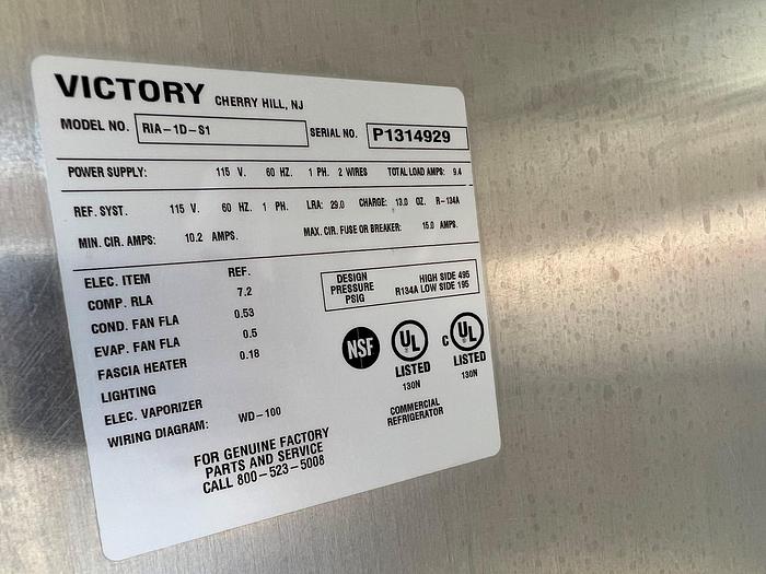 Used Refrig, Cooler, 31" x 26" x 66", Victory, UltraSpec, Roll-In #C745232