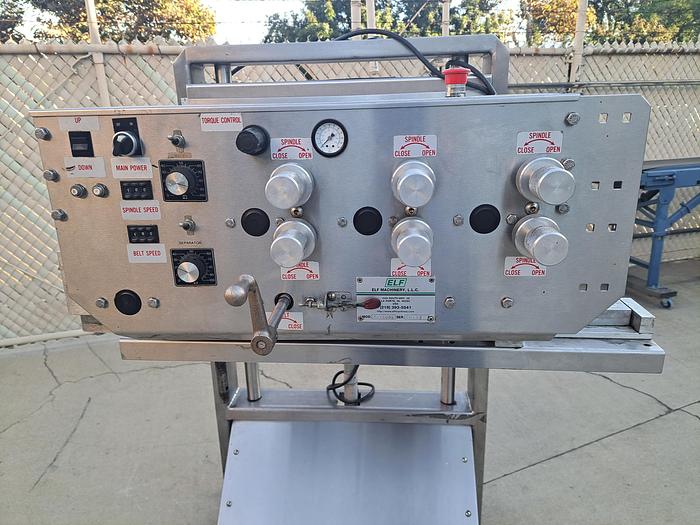 Used Capper, Inline Spindle, 6-Spindle, Retoquer, ELF, Model ACT600R #S745297