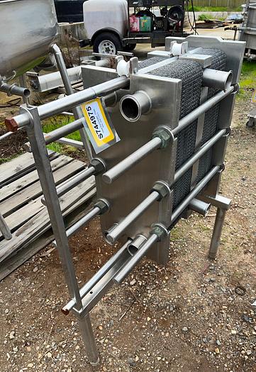 Used Heat Exchanger, Plate, 250 SF, S/st, AGC, Model 125-S, #S744975