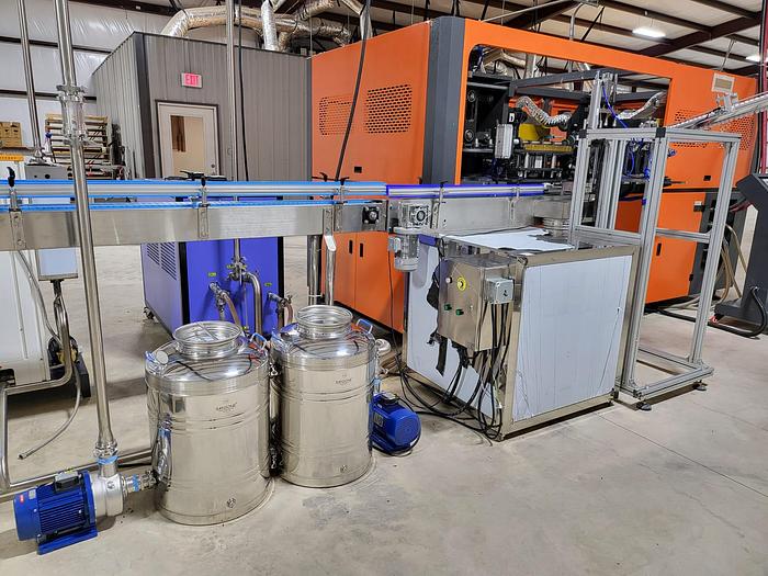 Used Blow Molder, 4-Cavity, 5,550 BPH, High Pressure Compressors - #