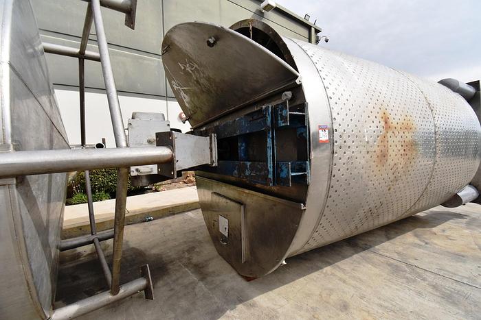 Used Tank, 6,000 Gallon, 316 Stainless Steel, Dish Bottom, Jacketed, #5991009
