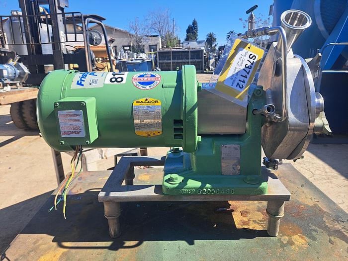 Used Pump, Centrif., 7.5 HP, Fristam, 2-1/2" x 2", Sani, (2) #S737112