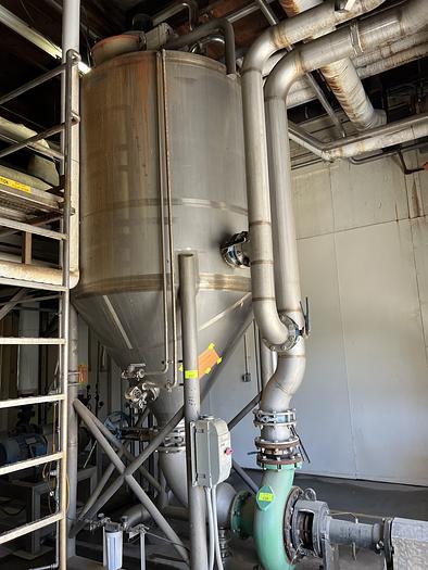 Used Tank, 2,250 Gallon, Stainless, Agit, Mueller #S745055
