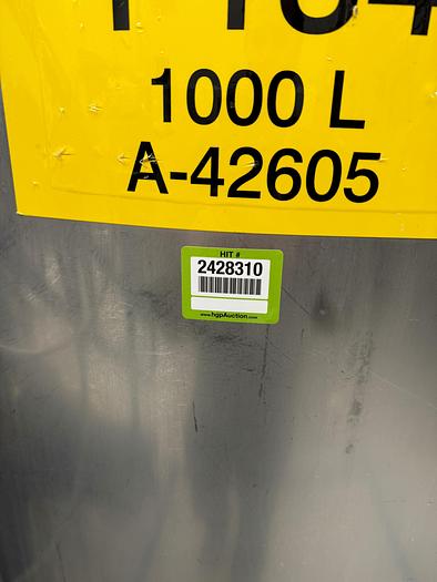 Used Reactor, 265 Gallon (1000 Liters), 316L S/St, Jkt, Agitated #S745446