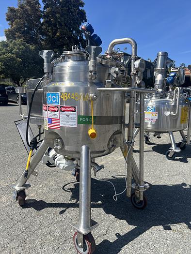 Used Reactor, 25 Gallon (100 Liters), Hastelloy, Jacketed, Agitated #S745445