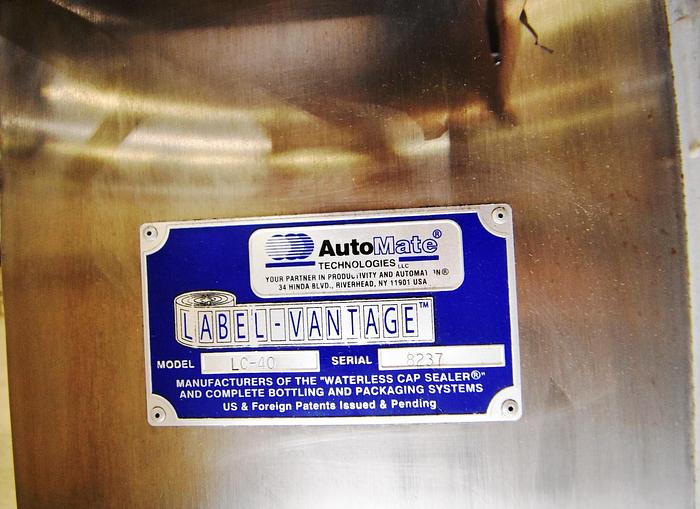 Used Labeler,  Double Sided with Top Hold Down , Automate Label Vantage, Model LC-40 #5991097