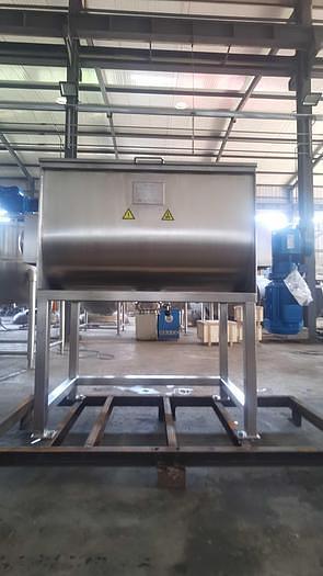 Used New 15 Cubic Foot Stainless Steel Ribbon Mixer, 5 HP