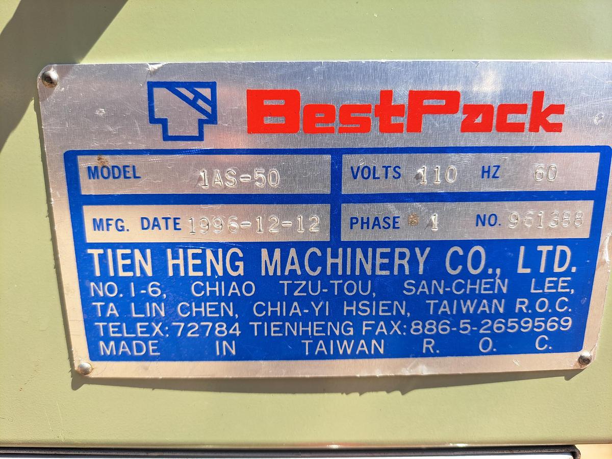 Used Case Taper, BestPack, Model 1AS-50, Top & Bottom Taper, 110V, 1PH, #5991587