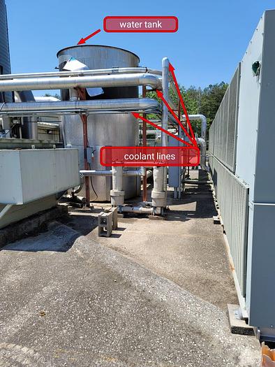 Used Trane 400-Ton Refrigeration Chiller, Model RTAC 4504